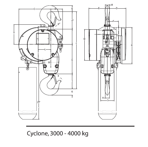 Cyclone手拉環(huán)鏈葫蘆? 可選防火花選項(xiàng)(圖2)